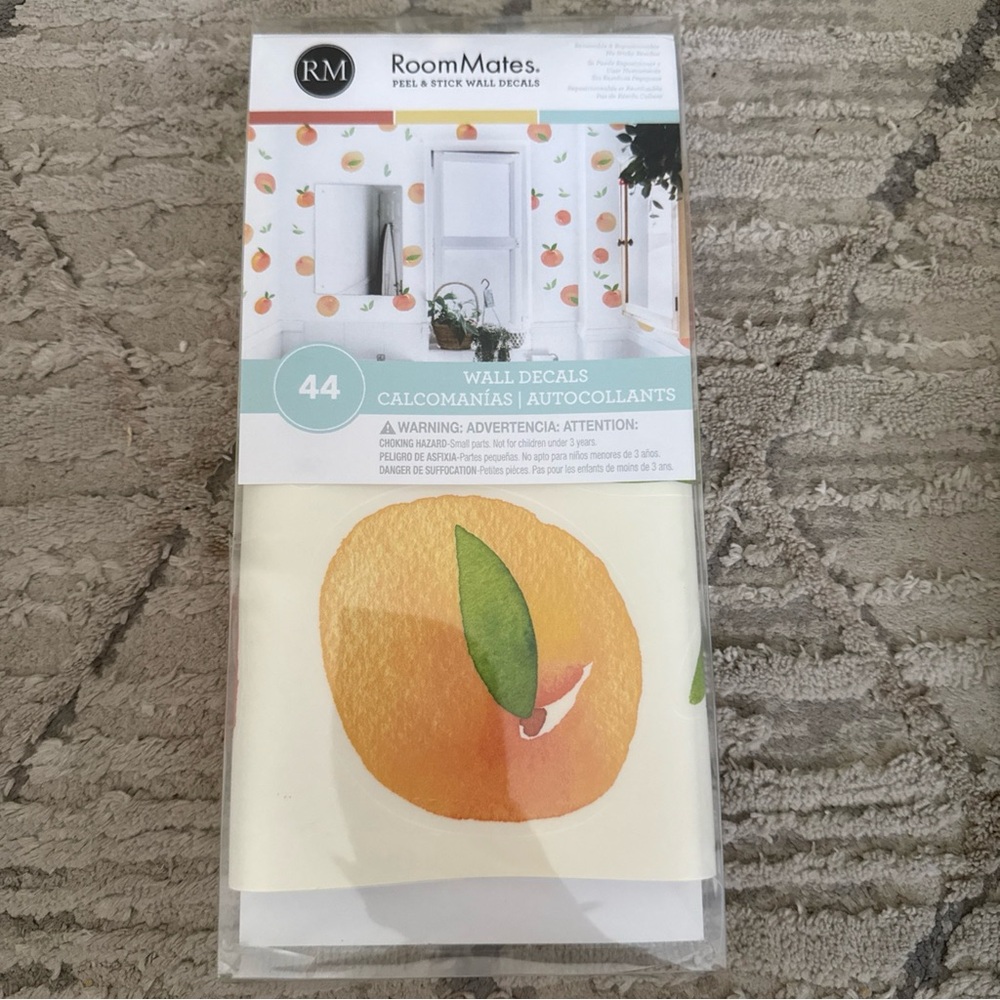 RoomMates Peach and Green Wall Decals